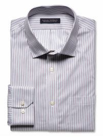 Classic fit non-iron striped shirt