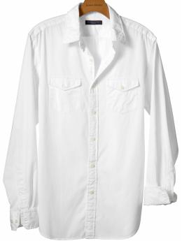 Slim fit cotton two-pocket shirt
