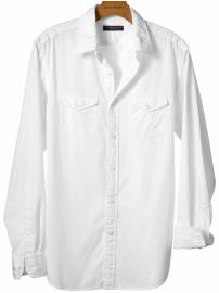Slim fit cotton two-pocket shirt