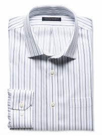 Classic fit non-iron striped shirt