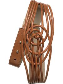 Leather basketweave belt