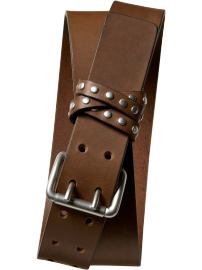 Studded leather belt