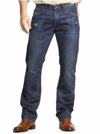 Vintage straight distressed jean