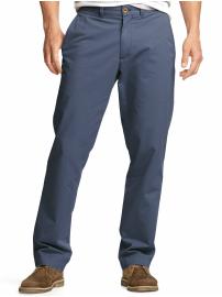 Straight solid chino