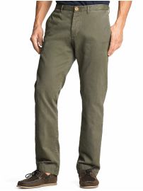 Slim straight cotton chino