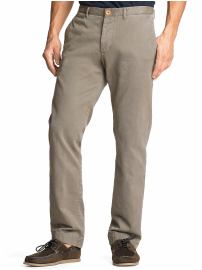 Slim straight cotton chino