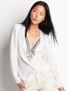 Beaded peasant top