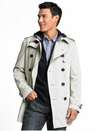 Cotton khaki trench jacket
