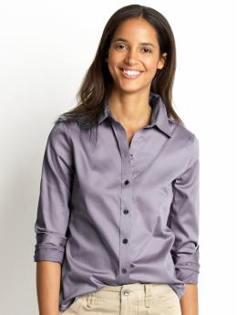 Non-iron fitted sateen shirt