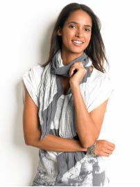 Patchwork crinkle scarf