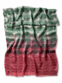 Silk-blend abstract-print scarf