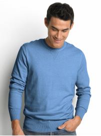 Cotton/cashmere raglan crewneck sweater