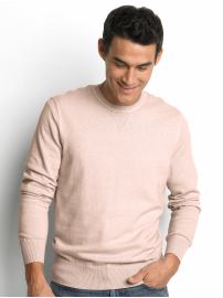 Cotton/cashmere raglan crewneck sweater