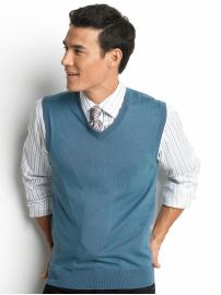 Silk/cotton/cashmere sweater vest