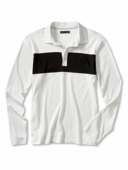 Heritage cotton rugby-stripe polo