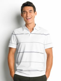 Cotton multi-stripe polo