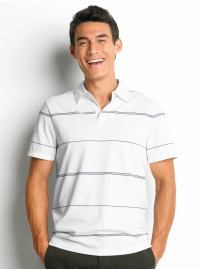 Cotton multi-stripe polo
