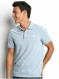 Stretch-cotton branded solid polo
