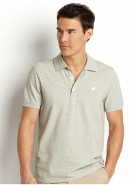 Stretch-cotton branded solid polo