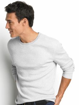 Cotton long-sleeve crewneck