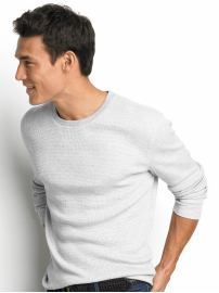 Cotton long-sleeve crewneck