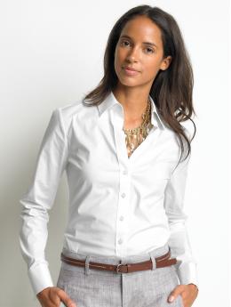 Women: French cuff shirt - White
