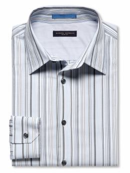 Slim fit variegated-stripe shirt