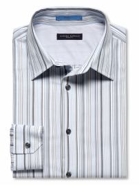 Slim fit variegated-stripe shirt