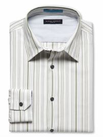 Slim fit variegated-stripe shirt