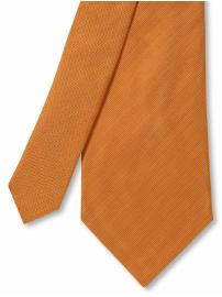 Silk solid orange tie
