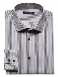 Slim fit non-iron neutral-stripe shirt