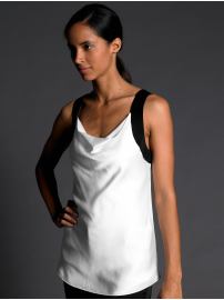 BR Monogram silk cross-back top