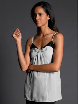 BR Monogram color-block shirred cami