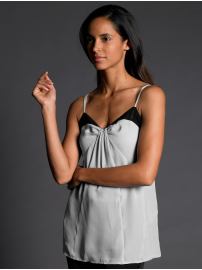 BR Monogram color-block shirred cami