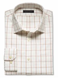 Classic fit non-iron windowpane shirt