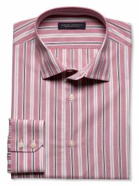 Slim fit non-iron striped shirt