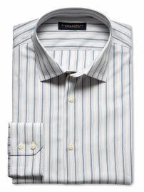 Slim fit non-iron mini-stripe shirt