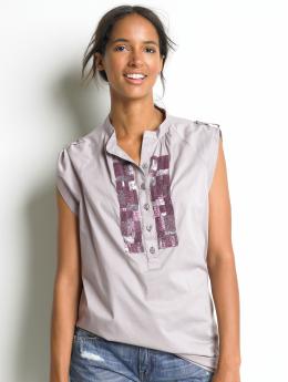 Heritage beaded organic cotton top