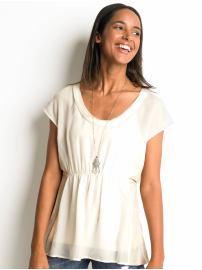 Heritage scoop neck top
