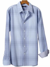 Slim fit cotton gingham shirt