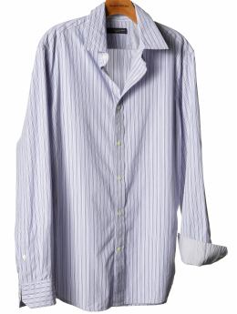 Slim fit non-iron light blue stripe shirt