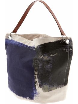 Color-block painted tote