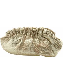 Leather gathered clutch