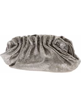Leather gathered clutch
