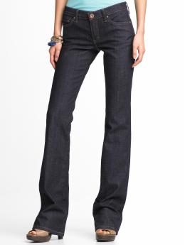 Petite dark wash boot-cut jean