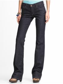 Dark wash boot-cut jean