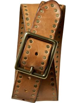 Studded-trim belt