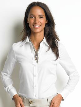 Non-iron fitted sateen shirt