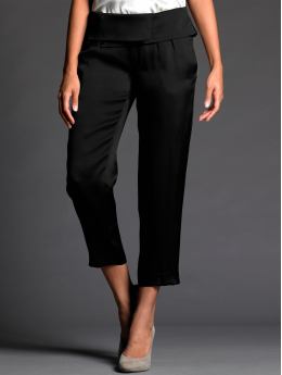 BR Monogram silk cropped pant