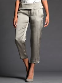 BR Monogram silk cropped pant